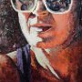 <I>La touriste II</I>, acrylique, 36"x36"